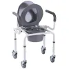 Стілець-туалет з відкидним підлокітником на колесах OSD-RB-2107DW (ADW), зображення 2