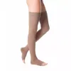 Панчохи антиварикозні, компресійні 1 класу компресії Pani Teresa PT  0406, Розмір: M, Колір компресійного виробу: Темно Бежевий, Довжина: Довгі, Носок: Відкритий