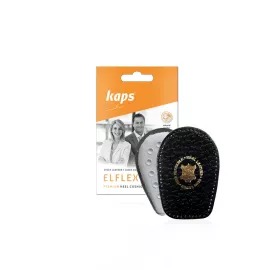 Шкіряні підп'яточники на латексній основі чорні, Kaps Elflex Black, Колір: Чорний, Розмір устілки: 35/37