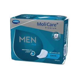 Урологічні прокладки для чоловіків, V-подібної форми MoliCare® Premium MEN PAD 4 краплі 14шт/уп, Кількість крапель: 4