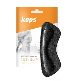 Кожаные наклейки на задник обуви Kaps Anti Slip Black чёрные, Количество: 2 шт., Цвет: Черный