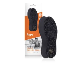 Шкіряні устілки для взуття Kaps Pecari Carbon Black чорні, Колір: Чорний, Розмір устілки: 44