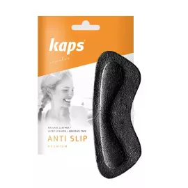 Шкіряні наклейки на задник взуття Kaps Anti Slip Black чорні, Кількість: 2 шт., Колір: Чорний