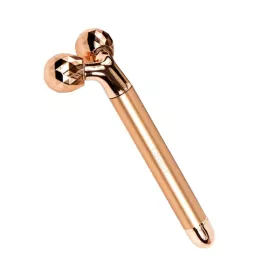 Подвійний масажний ролик для обличчя Qmed 3D Face massager Pink, Колір: Рожеве золото