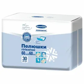 Пелюшки гігієнічні "Білосніжка", 60см*60см, компактні 30 шт., Розмір пелюшок: 60 х 60 см