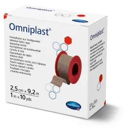 Omniplast / Омнипласт - фиксирующий пластырь из текстильной ткани  2,5 см х 9,2 м, Размер пластыря: 2.5см х 9.2м