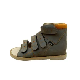 Ортопедичні босоніжки для дітей Aurelka 1003/12, сіро-помаранчеві, Розмір дитячого взуття: 24