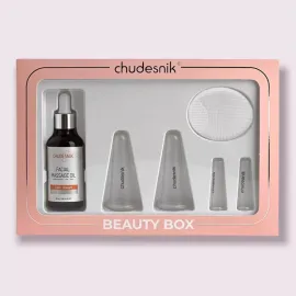 Бьюті-набір для обличчя Chudesnik (олійка+4 масажні банки)