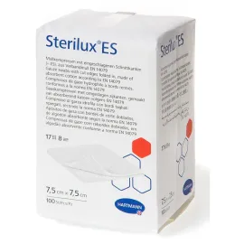 Серветки марлеві Sterilux® ES 7,5см х 7,5см нестерильні, 100 шт. в упаковці, Розмір серветок: 7.5 см х 7.5 см, Тип: Нестерильні