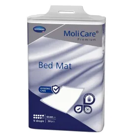 Пелюшка поглинаюча MoliCare Premium Bed Mat 60x60 см 30шт з суперабсорбентом 9 крапель, Кількість: 30 шт, Розмір пелюшок: 60 х 60 см, Кількість крапель: 9