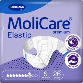 Підгузки для дорослих MoliCare Premium Elastic 8 S 26шт, Розмір підгузників: S, Кількість крапель: 8