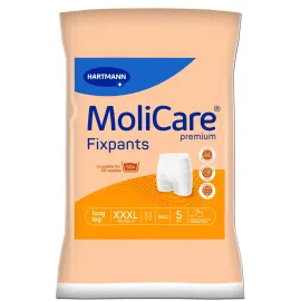 Штанці еластичні для фіксації прокладок MoliCare Premium Fixpants подовжені 5 шт XXXL, Кількість: 5 шт, Розмір: XXXL