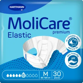Підгузки для дорослих MoliCare Premium Elastic 6 M 30шт, Розмір підгузників: M, Кількість крапель: 6