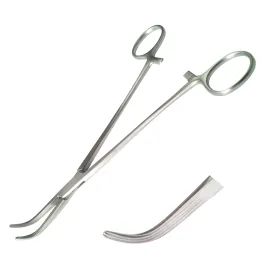 Затискач для жовчної протоки зігнутий по Surgiwelomed Lahey, довжина 19 см, р.ч. 45 мм
