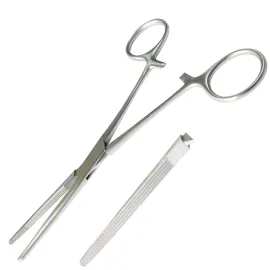 Затискач з поздовжньою насічкою прямої Surgiwelomed Rochester-Carmalt, довжина 16 см, нар. 45 мм