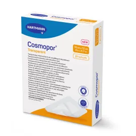 Пов’язка плівкова прозора з абсорбуючою подушечкою Cosmopor® Transparent 10см х 12см, Розмір пластиру: 10 см х 12 см, Кількість: 1 шт., Тип: З подушечкою