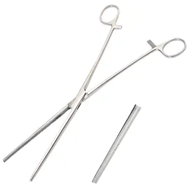 Затискач довгий прямий Mayo-Robson. Довжина 26 см, довжина р.ч. 8,5 см