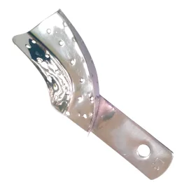 Ложка оттискная стоматологическая перфорированная для коронок и мостовидных протезов, левая № 3