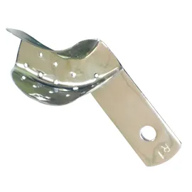 Ложка оттискная стоматологическая перфорированная для коронок и мостовидных протезов, правая № 1