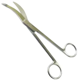 Ножницы для промежности с пуговицей по Waldmann. Длина 18 см, р. 55 мм
