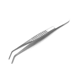 Пінцет Surgiwelomed De Bakey, з атравматичною нарізкою, зігнутий. Довжина 16 см
