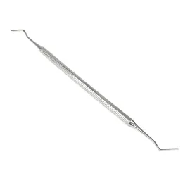 Шпатель стоматологічний, двосторонній, гнучкий, з восьмигранною ручкою, серпоподібний