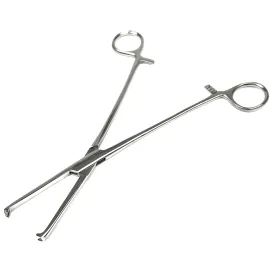 Щипці маткові двозубі прямі малі № 1 Museux. Довжина 21 см, ширина 7 мм