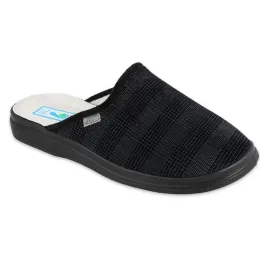 Тапочки чоловічі діабетичні для проблемних ніг Dr Orto System 132M016 чорні сітка, Колір: Чорний сітка, Розмір чоловічого взуття: 45