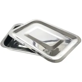 Лоток хірургічний прямокутний із кришкою. Розміри 200 х 150 х 25 мм, об'єм 0,6 л