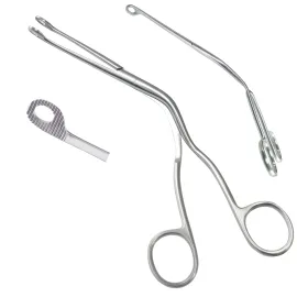 Щипцы для введения катетера изогнуты для детей Magill. Длина 20 см, ширина 13 х 9 мм.