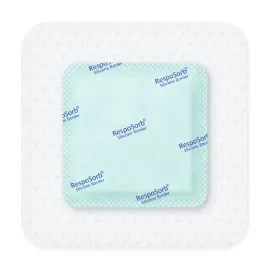 Самоклеюча силіконова пов'язка з суперабсорбуючим полімером RespoSorb® Silicone Border 10 х 10см 1 шт, Розмір пов'язки: 10см х 10см