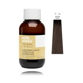Фарба кисла деміперманентна Milk Shake The Gloss Colour 60 мл, Об'єм: 60 мл, Колір фарби: 4/4N Medium Brown