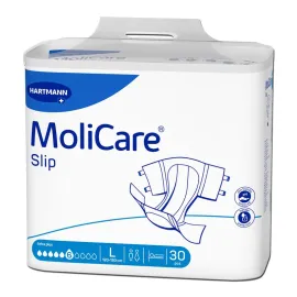 Підгузники для дорослих MoliCare Slip extra plus 6 крапель L 30 шт, Розмір підгузників: L, Кількість крапель: 6