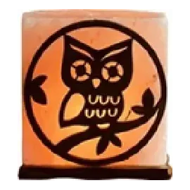 Соляна лампа "Сова на гілці" 1 кг (10*10*15 см)