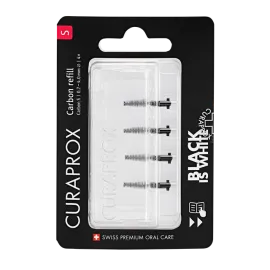 Набор межзубных ершиков Curaprox Black is white refill CPS Carbon S, 4 шт.