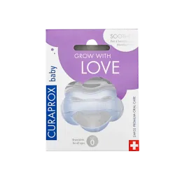 Пустушка Curaprox Babysoother blue / 0 Блакитного кольору, (0-7 місяців) 1 шт, Вік дитини: 0-7 місяців, Колір: Блакитний
