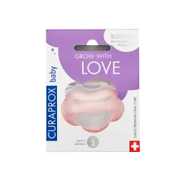 Пустушка Curaprox Babysoother pink / 2 Рожевого кольору, (18-36 місяців) 1 шт, Вік дитини: 18-36 місяців, Колір: Кораловий