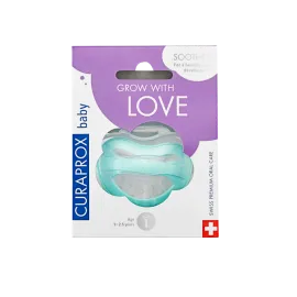 Пустушка Curaprox Babysoother blue / 1 бірюзового кольору, (7-18 місяців) 1 шт, Вік дитини: 7-18 місяців, Колір: Бірюзовий