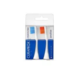 Насадки Sensitive для звуковой щетки Curaprox Hydrosonic Ortho (2шт) blue/orange, Цвет: blue/orange