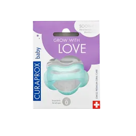 Пустышка Curaprox Babysoother blue/0 Бирюзового цвета, (0-7 месяцев) 1 шт, Возраст ребенка: 0-7 месяцев, Цвет: Бірюзовий