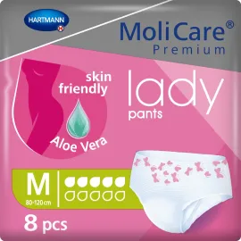 Труси поглинаючі для жінок MoliCare® Premium lady pants 5 крапель M 8 шт/уп, Розмір підгузників: M, Кількість крапель: 5
