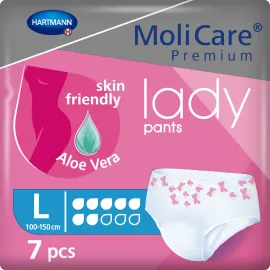 Труси поглинаючі для жінок MoliCare® Premium lady pants 7 крапель L 7шт/уп, Розмір підгузників: L, Кількість крапель: 7