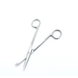 Ножиці для розтину м'яких тканин зігнуті, з одним гострим кінцем. Довжина 18 см