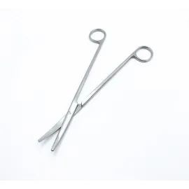 Ножиці для розтину м'яких тканин, зігнуті, тупокінцеві. Довжина 20 см