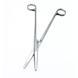 Ножиці для розтину м'яких тканин, прямі, тупокінцеві. Довжина 18 см