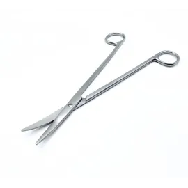 Ножиці для розтину м'яких тканин, зігнуті, гострокінцеві. Довжина 18 см