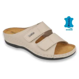 Шльопанці жіночі діабетичні INBLU 158D104 бежеві, Колір взуття: Бежевий, Розмір жіночого взуття: 37