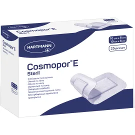 Cosmopor E sterile 10см x 8см Пов'язка пластирна стерильна  1шт, Розмір пластиру: 10 см х 8 см