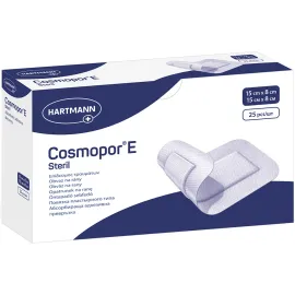 Cosmopor E sterile 15см x 8см Пов'язка пластирна стерильна 1шт, Розмір пластиру: 15 см х 8 см
