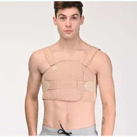 Бандаж реберний післяопераційний роз'ємний на грудну клітку Реабілітімед БР-3Т СOMFORT, Колір: Бежевий, Розмір: XXL